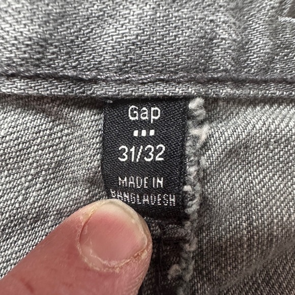 Gap Jeans Mens 31x32 Dark Grey Premium Straight Fit Denim Stretch Casual Pants - Picture 3 of 12